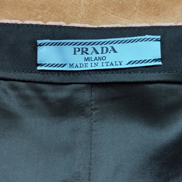 Light Pink Prada Velvet A-Line Skirt Size 46 - Picture 7 of 9